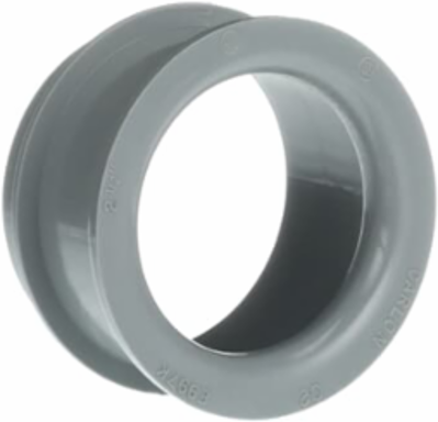 END BELL 2-1/2 IN GRAY PVC