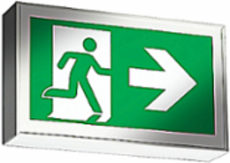 Pictogram Exit Sign, Universal Mount, 7-3/4 Inch Height x 13-1/8 Inch Width, LED