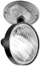 Double Weather-Proof Head, 2 Tungsten Lamps, 12V, 9W, Black