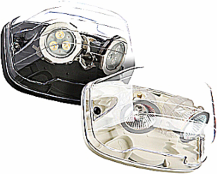 Remote Lighting Fixture with MR16 LED Lamps, 6V, Black, 7-3/8 Inch Width