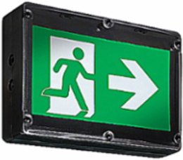 Pictogram Exit Sign, 9-1/4 Inch Height x 14 Inch Width, Universal Mounting, Energy Efficient