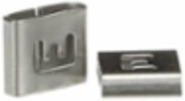 316 Stainless Steel Cable Tie Identification Tag 0.31 Inch x 0.375 Inch, Legend E