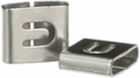 316 Stainless Steel Cable Tie Identification Tag 0.31 Inch x 0.34 Inch, Legend U