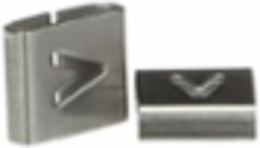 316 Stainless Steel Cable Tie ID Tag 0.31 Inch x 0.375 Inch, Legend V