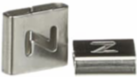 316 Stainless Steel Cable Tie Identification Tag 0.31 Inch x 0.34 Inch, Legend Z
