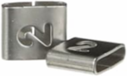 316 Stainless Steel Cable Tie Identification Tag 0.31 Inch x 0.34 Inch, Legend 2