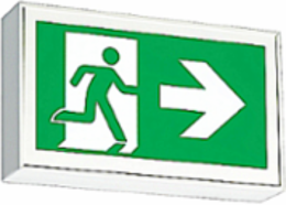 Pictogram Exit Sign 7-5/8 Inch x 12-1/8 Inch, Nickel-Cadmium Battery, 120 Min Runtime