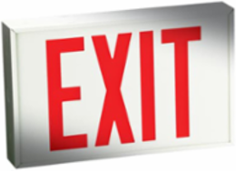 Exit Sign, Universal Mount, 7-5/8 Inch Height x 12-1/8 Inch Width, Green Legend