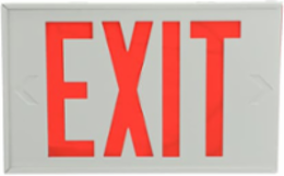 Universal Mount Exit Sign, 7-5/8 Inch Height x 12-1/8 Inch Width, Steel/Polycarbonate