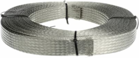 Flexible Braid Connector 1-3/8 Inch Flat 48 Strands 30 AWG Tin-Plated Copper