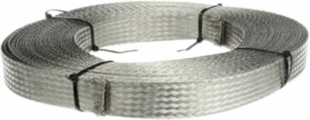 Flexible Braid Connector 1-3/8 Inch Flat 48 Strands 30 AWG Tin-Plated Copper