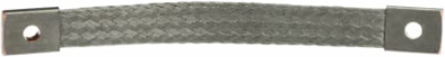 Flexible Braid Ground Connector, Tin-Plated Copper, 12 Inch, 1-Hole