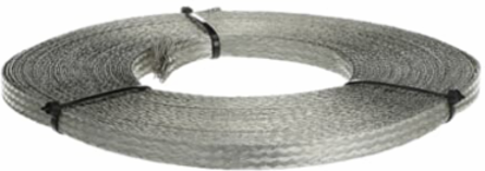 Flexible Copper Tin-Plated Braid 24 Kcmil, 0.140 Inch Thick, 0.625 Inch Wide