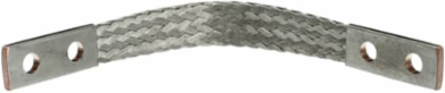 Tin-Plated Copper Flexible Braid Connector, 12 Inch, 76.8 KCMIL