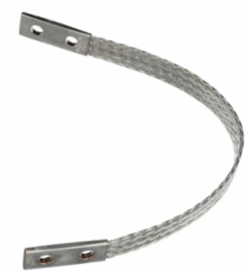 Flexible Braid Grounding Connector, 18 Inch Length, 76.8 KCMIL