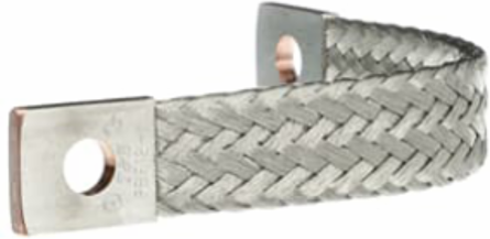 Extra Flexible Braid Connector 1200 Amp 12 Inch Long, Tin-Plated Copper