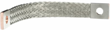 Extra Flexible Braid Connector 1200 Amp 12 Inch Long, Tin-Plated Copper