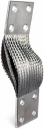 Extra Flexible 4-Hole Jumper Braid 12 Inch, 4 Inch Ferrule, 1/2 Inch Thickness