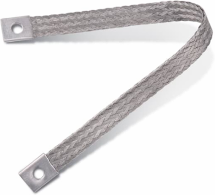 Flexible Copper Braid Connector 105.6 KCMIL, 6 Inch Length, 1 Hole