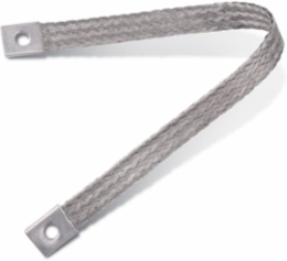 Flexible Copper Braid Connector 105.6 KCMIL, 6 Inch Length, 1 Hole