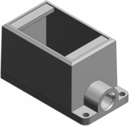 1/2 INCH, 1G-DEEP BOX, IRON, D-END