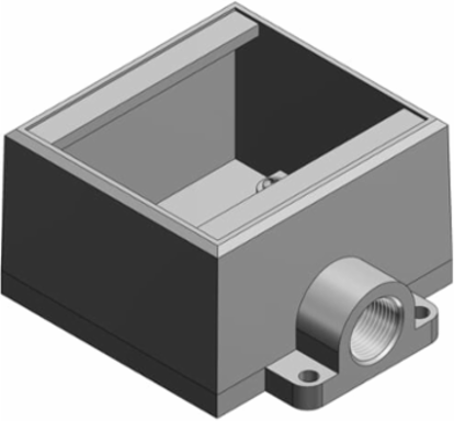 3/4 INCH, 2G-DEEP BOX, IRON, D-END