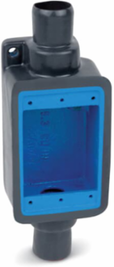 FEEDTHRU BOX DEEP 1GNG 3/4IN GRAY