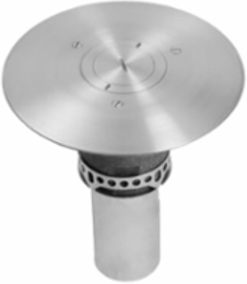 Poke-Through Furniture Feed Base Unit, 3 Inch Drill Size, 1-1/4 Inch Hub