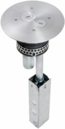 Poke-Through Base Unit, 4 Inch Drill Size, 18 Inch Length, Hub Size 3/4 Inch & 1-1/4 Inch, Galvanized Steel