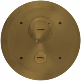 Brass Poke-Through Cover 8 Inch Diameter, 0.188 Inch Flange Thickness