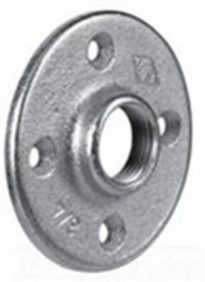 Flange Plate 3/4 Inch Malleable Iron-Zinc Plated for Rigid/IMC Conduit