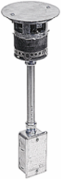 Poke Through System, 3 Inch Drill Size, 16-1/4 Inch Length, Galvanized Steel