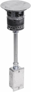 3 Inch Poke-Through Base with 2 Power Outlets & 2 Data Jacks, Galvanized Steel