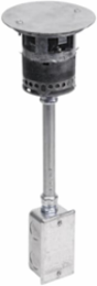 3 Inch Poke-Through Base with 2 Power Outlets & 2 Data Jacks, Galvanized Steel