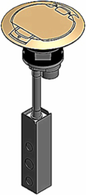 Poke Through System, 4 Inch Drill Size, 19 Inch Length, Galvanized Steel