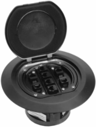 Poke-Through Base Unit, 19 Inch Length, 7-1/2 Inch Diameter, 8 Communications Receptacles