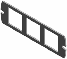 4 Inch Communication Device Plate with 3 Panduit Jacks, Steel Material