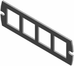 4 Inch Communications Device Plate for 4-Systemax Jacks, Steel Material