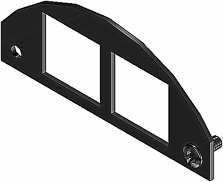 Fire Rated Poke Through Box, 5.3x5.5x2.1 Inch, 2 Openings, Steel