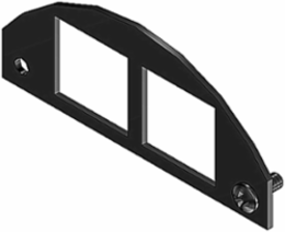 Fire Rated Poke Through Box, 5.3x5.5x2.1 Inch, 2 Openings, Steel