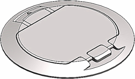 Poke-Through Cover, 7-1/2 Inch Diameter, Brushed Aluminum, UL e2969