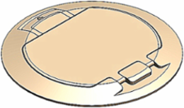 Poke Through System, 8 Inch Diameter, Aluminum, Beige Finish