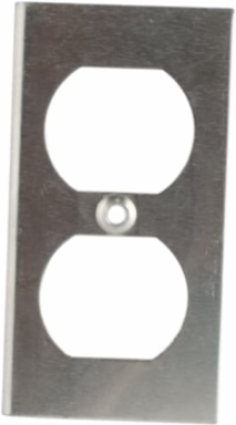 Duplex Device Plate, Aluminum with Anodized Finish for FPT Pedestal Series