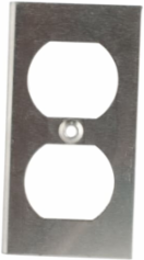 Duplex Device Plate, Aluminum with Anodized Finish for FPT Pedestal Series