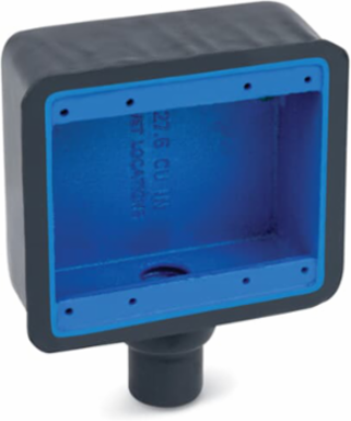 Aluminum Shallow Box 2 Gang with 3/4 Inch Hub, Dark Gray
