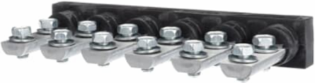 Aluminum Flood-Seal Connector 11 Inch, 6 Outlets, Two-Bolt Design