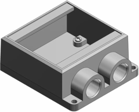 3/4,2G-SHALLOW BX,IRON,DBL-HUB, DEN