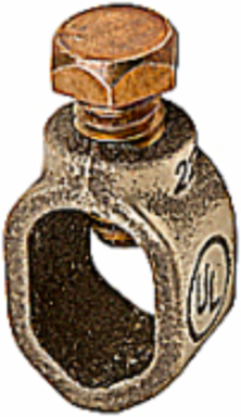Ground Rod Clamp, 1/2 Inch Nominal Rod Diameter, Copper Alloy, UL Listed