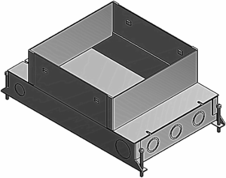 Access Floor Module, Stamped Steel, 16-3/8 Inch Length, 9-3/4 Inch Width, UL E2969