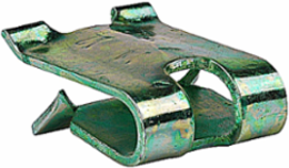 Grounding Clip, Zinc-Plated Steel, Accommodates #12 & #14 Copper, Green